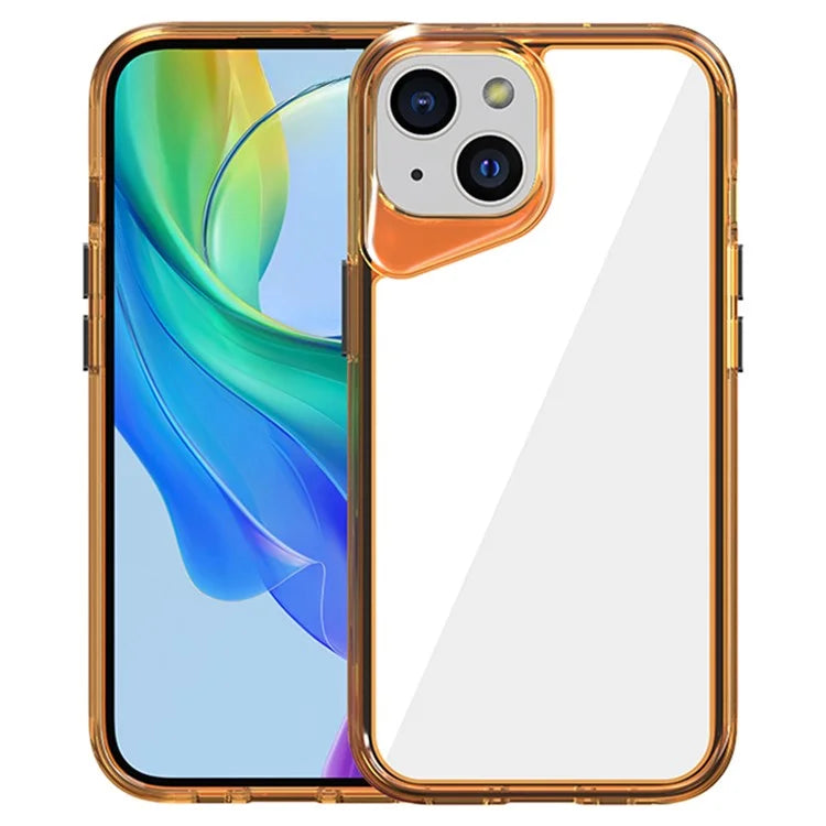 For iPhone 15 Clear Case TPU+PC+PMMA Anti-Scratch Phone Cover