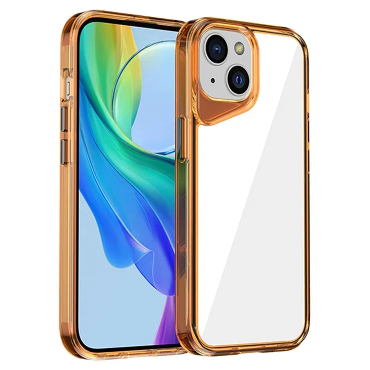 For iPhone 15 Clear Case TPU+PC+PMMA Anti-Scratch Phone Cover