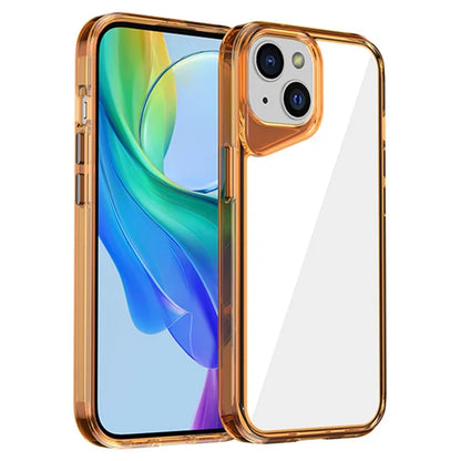 For iPhone 15 Clear Case TPU+PC+PMMA Anti-Scratch Phone Cover
