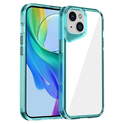 For iPhone 15 Clear Case TPU+PC+PMMA Anti-Scratch Phone Cover