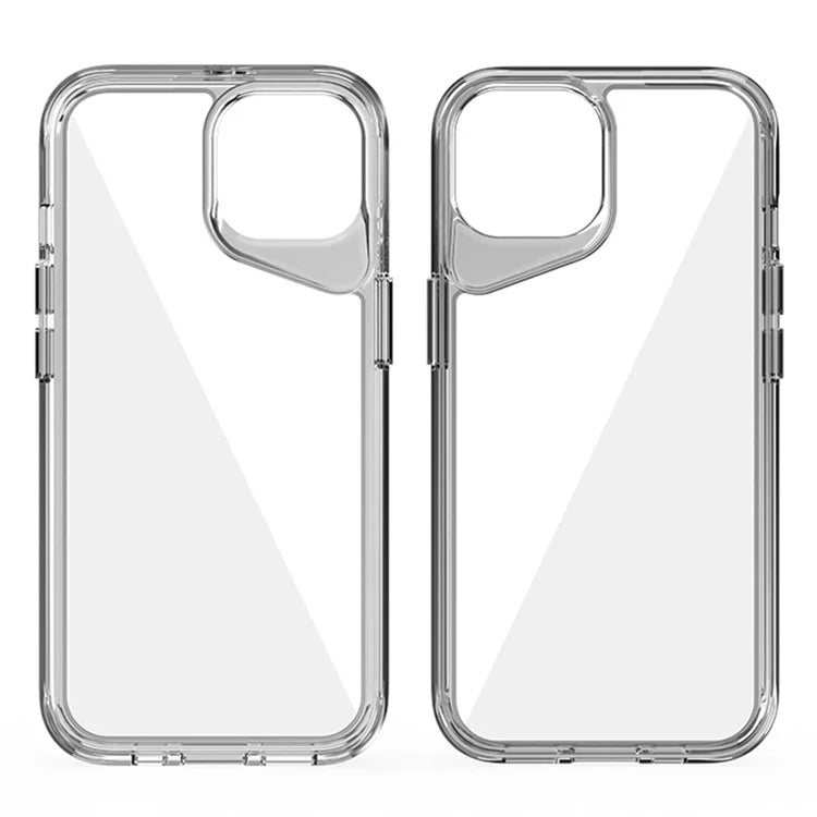 For iPhone 15 Clear Case TPU+PC+PMMA Anti-Scratch Phone Cover