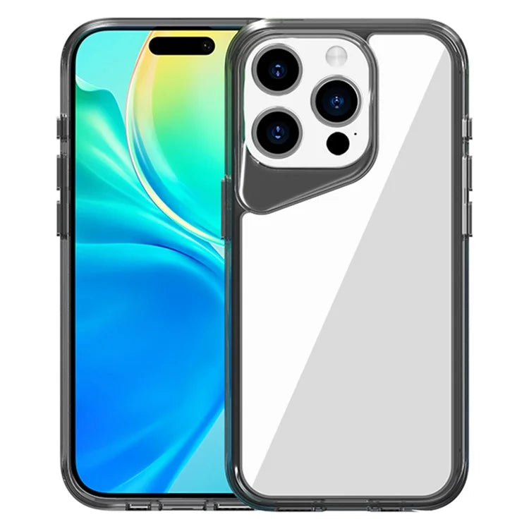 For iPhone 15 Pro Clear Case TPU+PC+PMMA Anti-Drop Phone Cover