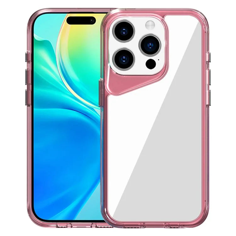 For iPhone 15 Pro Clear Case TPU+PC+PMMA Anti-Drop Phone Cover