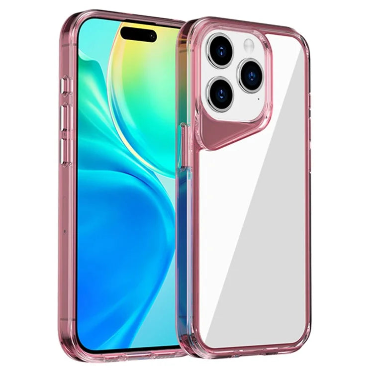 For iPhone 15 Pro Clear Case TPU+PC+PMMA Anti-Drop Phone Cover