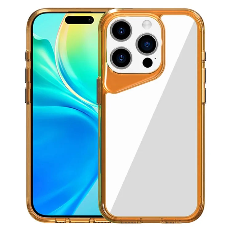 For iPhone 15 Pro Clear Case TPU+PC+PMMA Anti-Drop Phone Cover