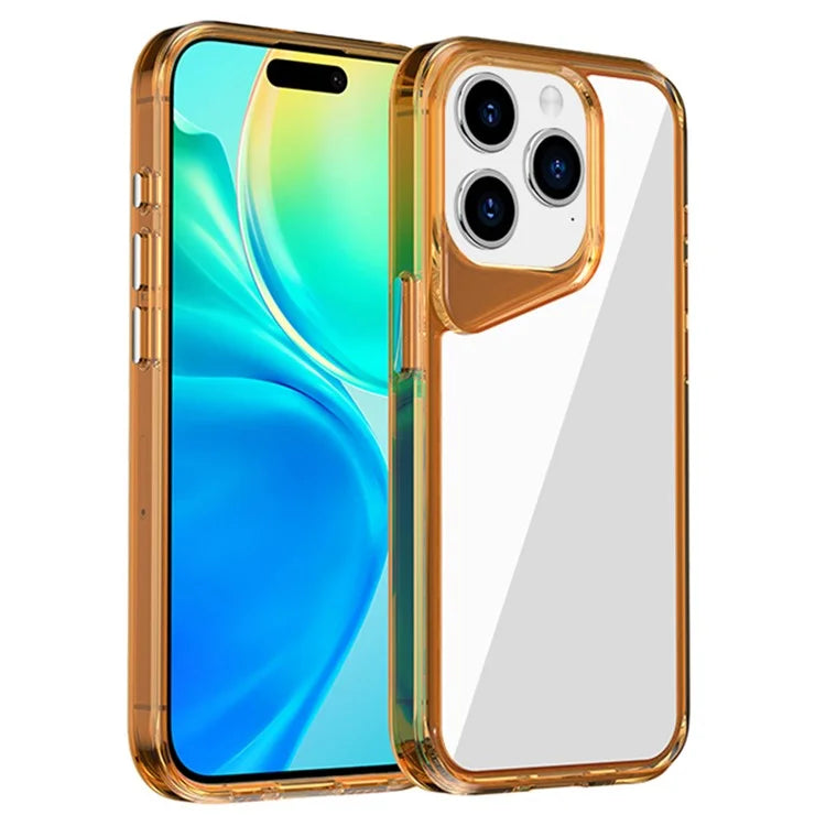 For iPhone 15 Pro Clear Case TPU+PC+PMMA Anti-Drop Phone Cover