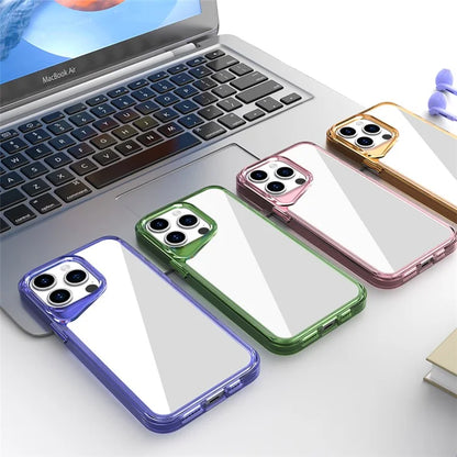 For iPhone 15 Pro Max Clear Case TPU+PC+PMMA Hybrid Phone Cover