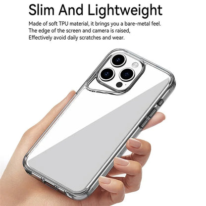 For iPhone 15 Pro Max Clear Case TPU+PC+PMMA Hybrid Phone Cover