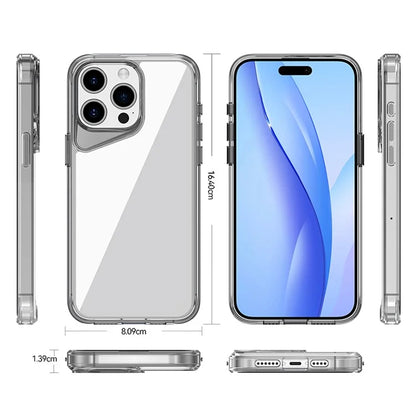 For iPhone 15 Pro Max Clear Case TPU+PC+PMMA Hybrid Phone Cover