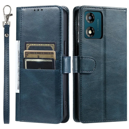 013 Style For Motorola Moto E14 4G / G04 4G / G04s 4G / G24 4G Case PU Leather Phone Cover with 6 Card Slots