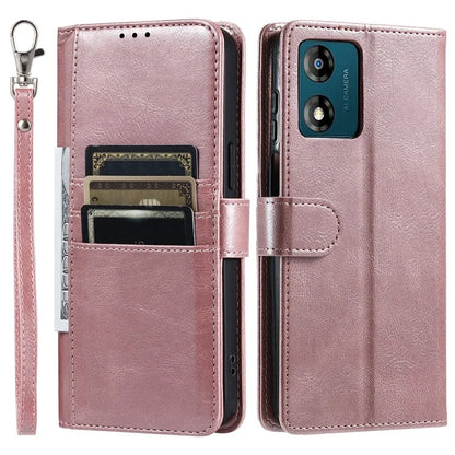 013 Style For Motorola Moto E14 4G / G04 4G / G04s 4G / G24 4G Case PU Leather Phone Cover with 6 Card Slots