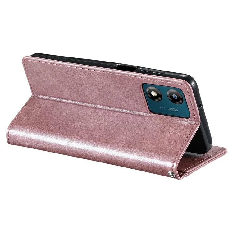 013 Style For Motorola Moto E14 4G / G04 4G / G04s 4G / G24 4G Case PU Leather Phone Cover with 6 Card Slots