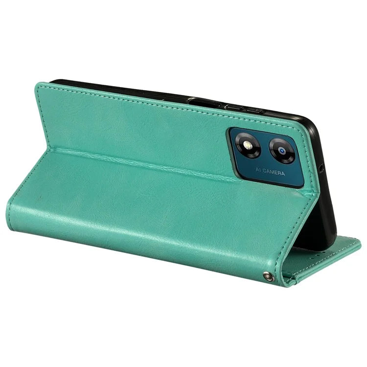 013 Style For Motorola Moto E14 4G / G04 4G / G04s 4G / G24 4G Case PU Leather Phone Cover with 6 Card Slots