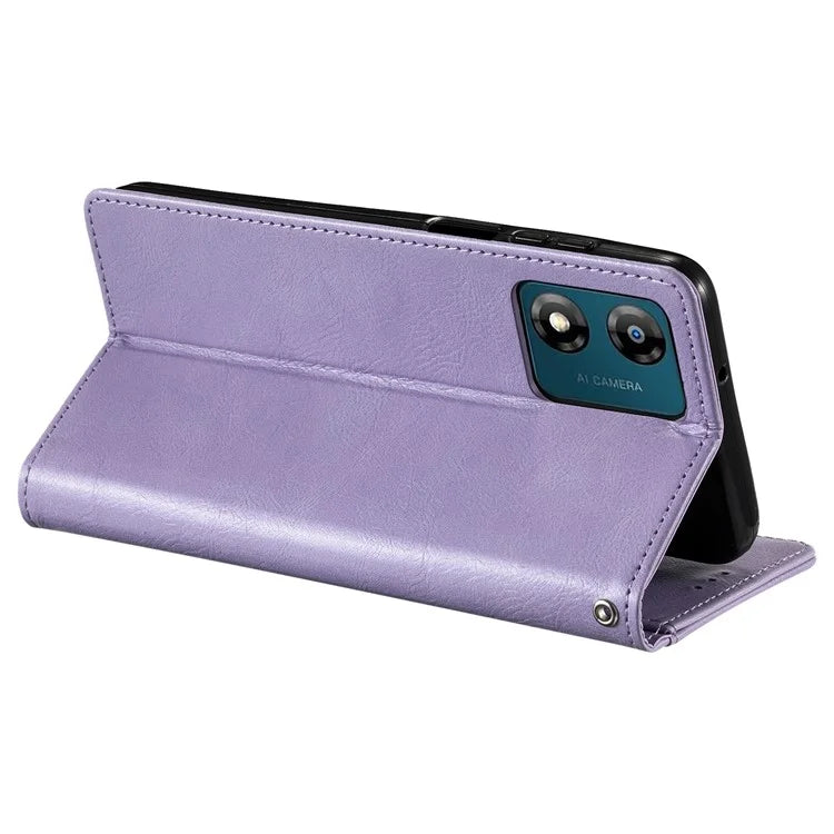 013 Style For Motorola Moto E14 4G / G04 4G / G04s 4G / G24 4G Case PU Leather Phone Cover with 6 Card Slots