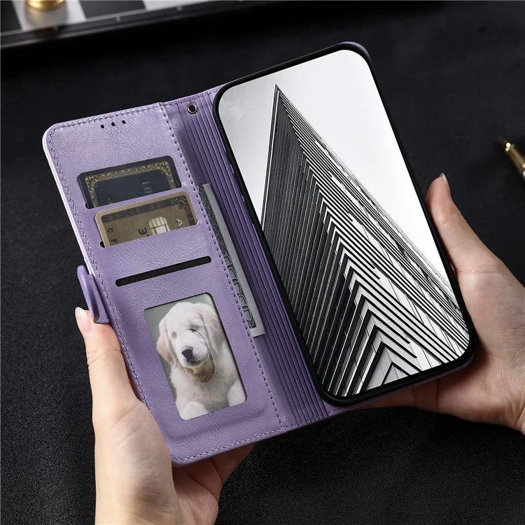 013 Style For Motorola Moto E14 4G / G04 4G / G04s 4G / G24 4G Case PU Leather Phone Cover with 6 Card Slots