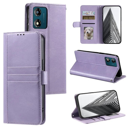 013 Style For Motorola Moto E14 4G / G04 4G / G04s 4G / G24 4G Case PU Leather Phone Cover with 6 Card Slots