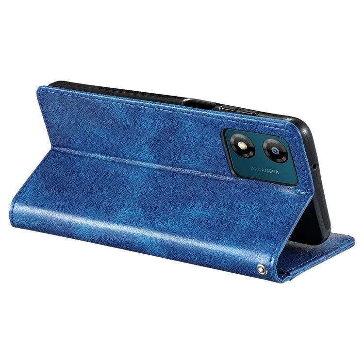 013 Style For Motorola Moto E14 4G / G04 4G / G04s 4G / G24 4G Case PU Leather Phone Cover with 6 Card Slots