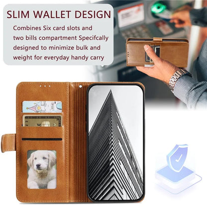013 Style For Motorola Moto E14 4G / G04 4G / G04s 4G / G24 4G Case PU Leather Phone Cover with 6 Card Slots