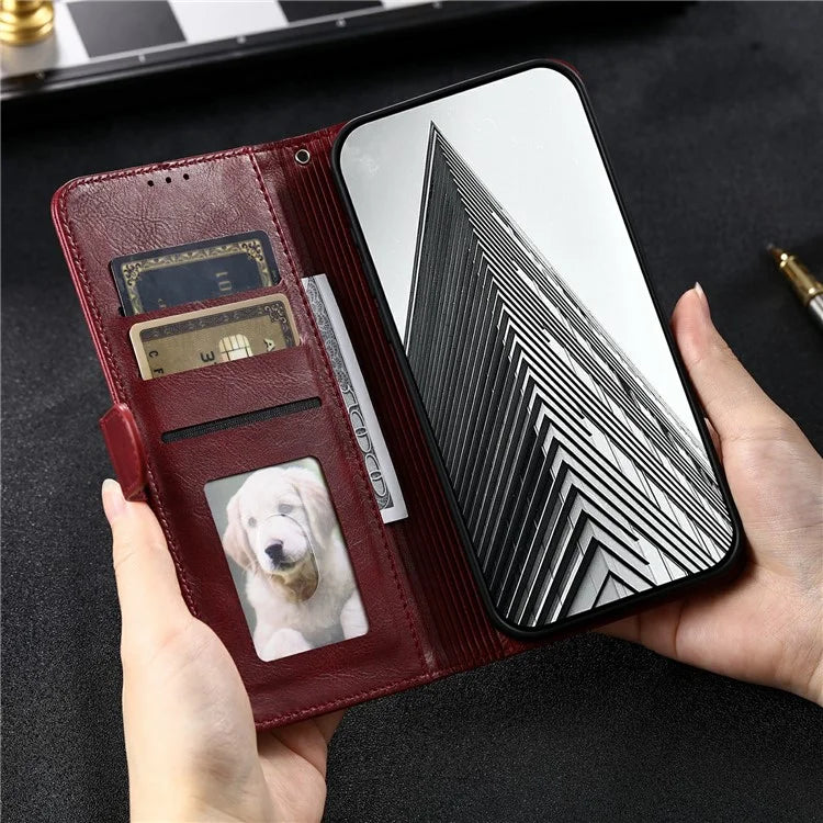 013 Style For Motorola Moto E14 4G / G04 4G / G04s 4G / G24 4G Case PU Leather Phone Cover with 6 Card Slots