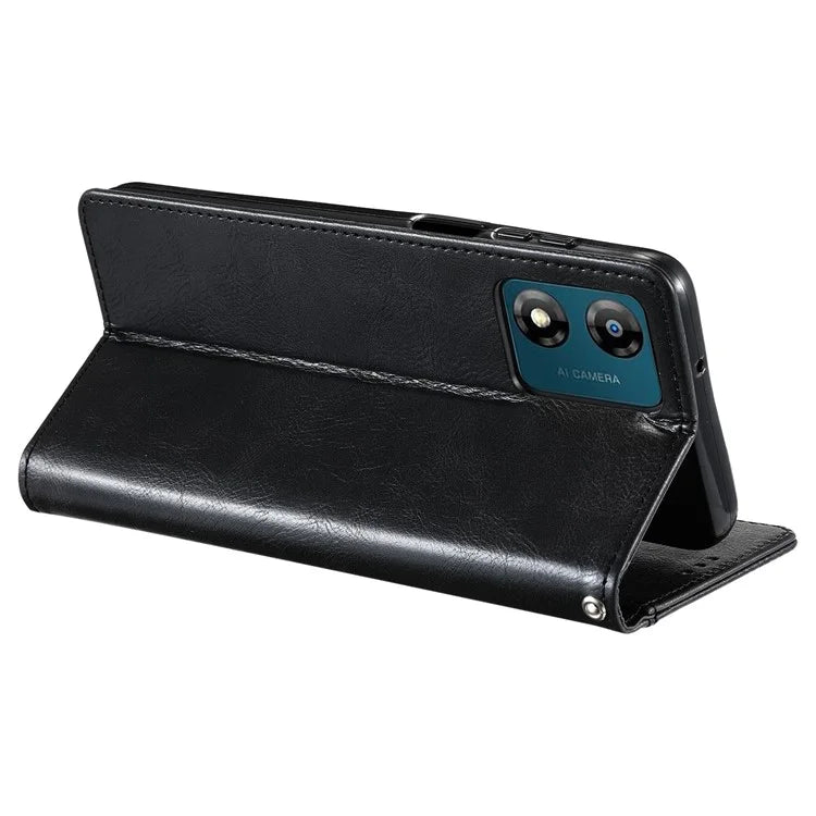 013 Style For Motorola Moto E14 4G / G04 4G / G04s 4G / G24 4G Case PU Leather Phone Cover with 6 Card Slots