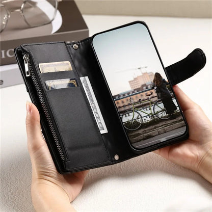Style 013 for Motorola Moto E14 4G / G04 4G / G04s 4G / G24 4G Case Rhombus Leather Zipper Phone Cover