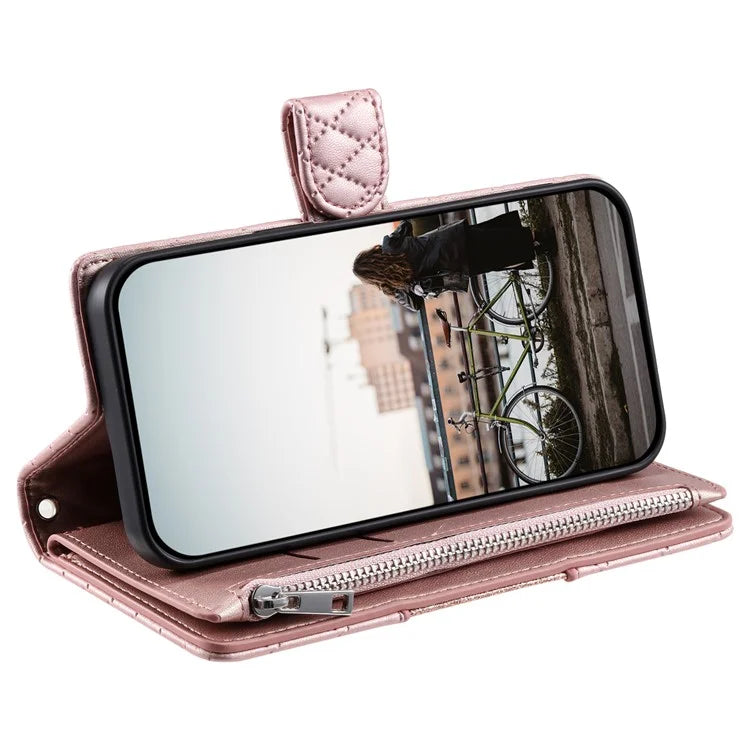 Style 013 for Motorola Moto G85 5G / S50 Neo 5G Case Rhombus Leather Zipper Phone Cover