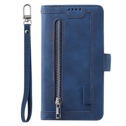 For Motorola Moto G85 5G / S50 Neo 5G Case Zipper Leather Phone Cover with 9 Card Slots