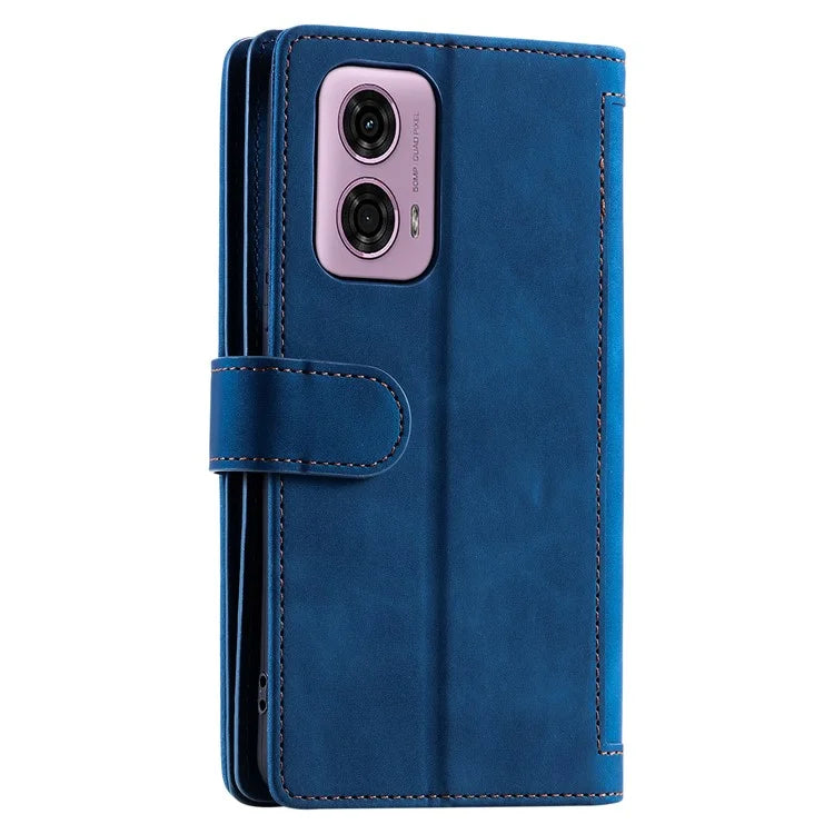 For Motorola Moto G85 5G / S50 Neo 5G Case Zipper Leather Phone Cover with 9 Card Slots