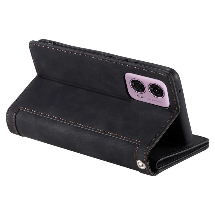 For Motorola Moto G85 5G / S50 Neo 5G Case Zipper Leather Phone Cover with 9 Card Slots