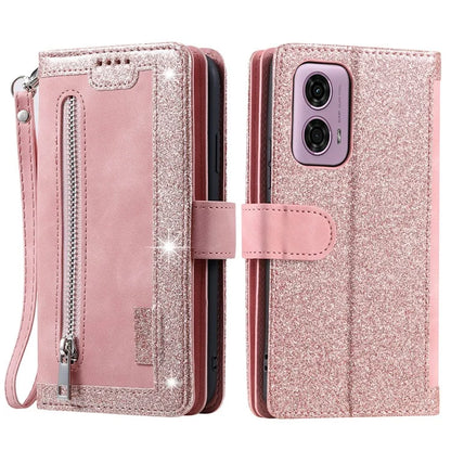 For Motorola Moto G85 5G / S50 Neo 5G Case Zipper Leather Phone Cover with 9 Card Slots