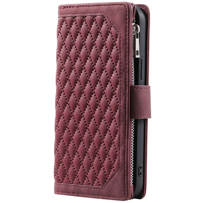 Style 005 For Motorola Moto G85 5G / S50 Neo 5G Case Rhombus PU Leather Zipper Phone Cover