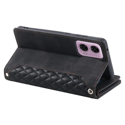 Style 005 For Motorola Moto G85 5G / S50 Neo 5G Case Rhombus PU Leather Zipper Phone Cover