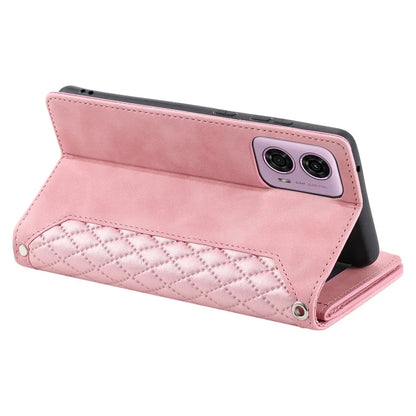 Style 005 For Motorola Moto G85 5G / S50 Neo 5G Case Rhombus PU Leather Zipper Phone Cover