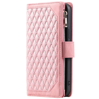 Style 005 For Motorola Moto G85 5G / S50 Neo 5G Case Rhombus PU Leather Zipper Phone Cover