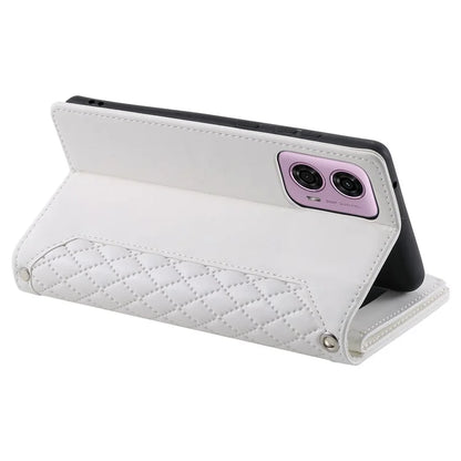 Style 005 For Motorola Moto G85 5G / S50 Neo 5G Case Rhombus PU Leather Zipper Phone Cover