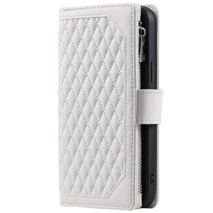 Style 005 For Motorola Moto G85 5G / S50 Neo 5G Case Rhombus PU Leather Zipper Phone Cover