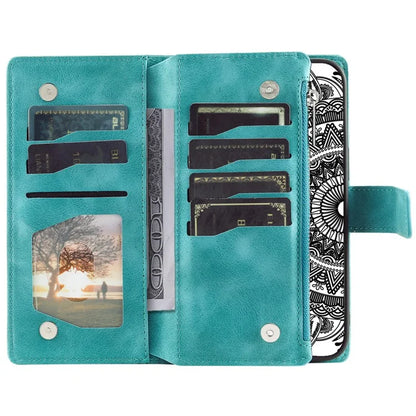 Style 006 For Motorola Moto G85 5G / S50 Neo 5G Case Zipper Pocket Leather Phone Bag Cover Mandala Flower