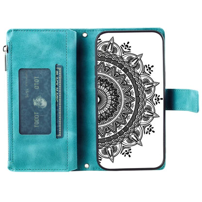Style 006 For Motorola Moto G85 5G / S50 Neo 5G Case Zipper Pocket Leather Phone Bag Cover Mandala Flower