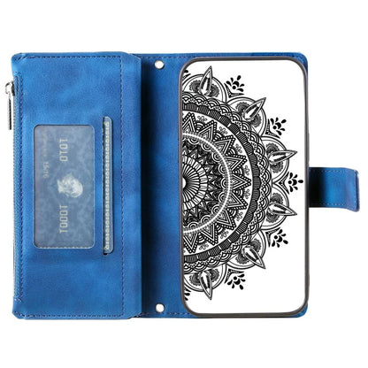 Style 006 For Motorola Moto G85 5G / S50 Neo 5G Case Zipper Pocket Leather Phone Bag Cover Mandala Flower