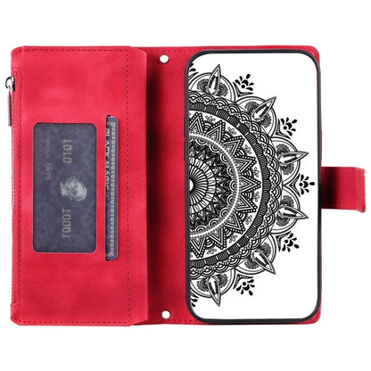 Style 006 For Motorola Moto G85 5G / S50 Neo 5G Case Zipper Pocket Leather Phone Bag Cover Mandala Flower