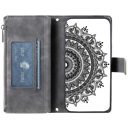 Style 006 For Motorola Moto G85 5G / S50 Neo 5G Case Zipper Pocket Leather Phone Bag Cover Mandala Flower