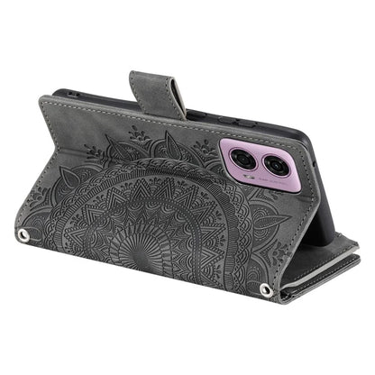 Style 006 For Motorola Moto G85 5G / S50 Neo 5G Case Zipper Pocket Leather Phone Bag Cover Mandala Flower