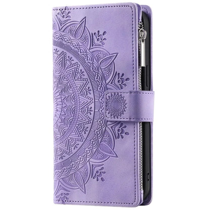 Style 006 For Motorola Moto G85 5G / S50 Neo 5G Case Zipper Pocket Leather Phone Bag Cover Mandala Flower