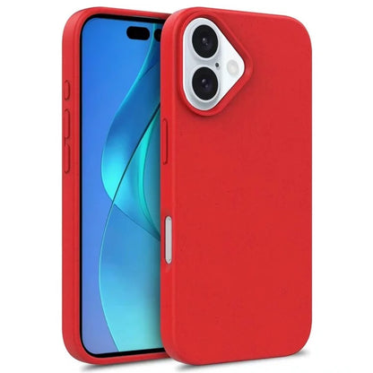For iPhone 16 Plus Case Wheat Straw TPU Drop Protection Phone Cover