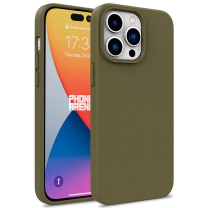 For iPhone 16 Pro Case Wheat Straw TPU Biodegradable Plant Phone Cover