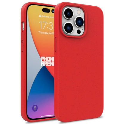For iPhone 16 Pro Case Wheat Straw TPU Biodegradable Plant Phone Cover