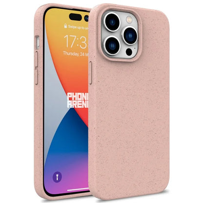 For iPhone 16 Pro Case Wheat Straw TPU Biodegradable Plant Phone Cover