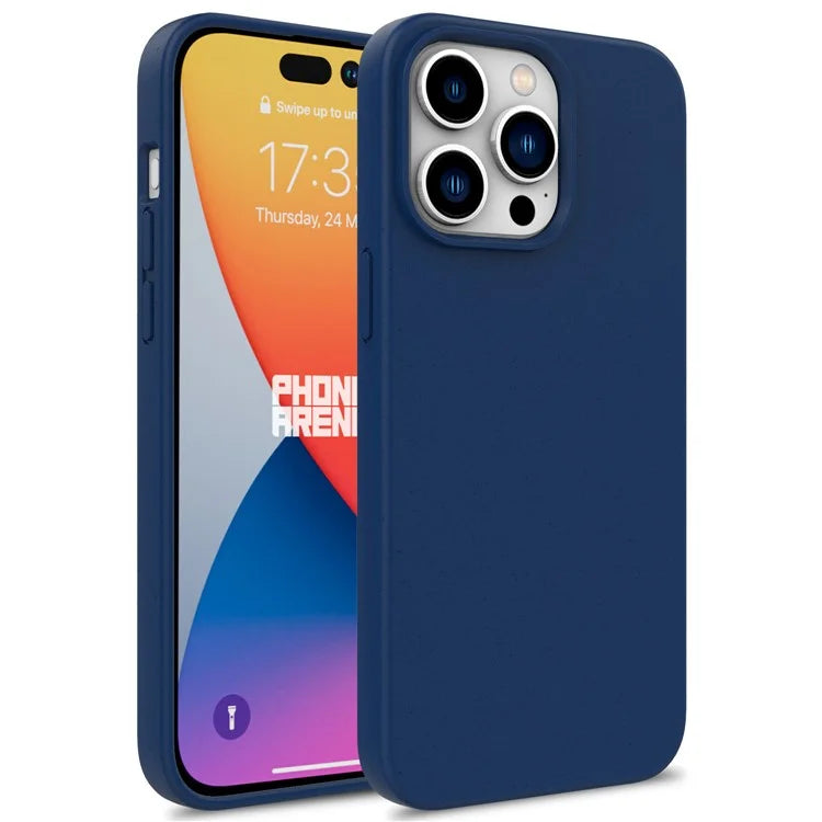 For iPhone 16 Pro Case Wheat Straw TPU Biodegradable Plant Phone Cover