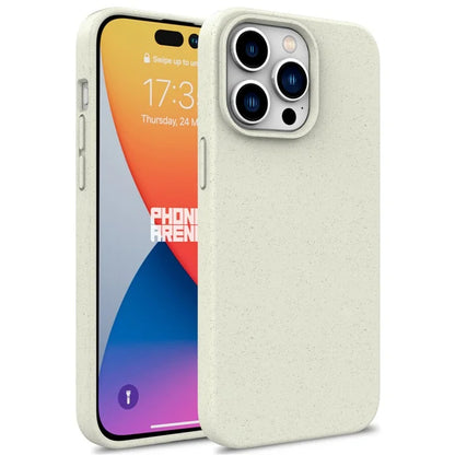 For iPhone 16 Pro Case Wheat Straw TPU Biodegradable Plant Phone Cover