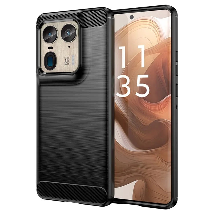 For Motorola Edge 50 Ultra 5G / Moto X50 Ultra 5G Case TPU Phone Cover Carbon Fiber Texture